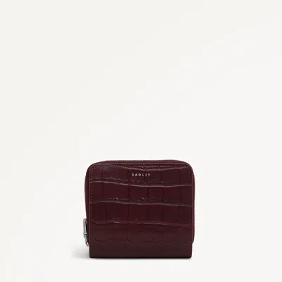 Radley London Dukes Place - Faux Croc Medium Zip Around Purse Dark Cherry - 113148 In Brown