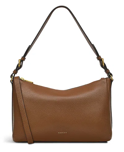 Radley London Dukes Place- Medium Zip Top Shoulder Bag In Saddle