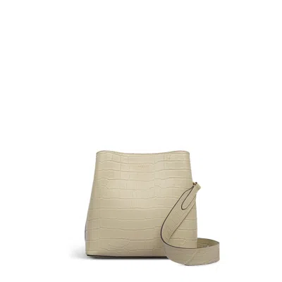 Radley London Dukes Place Moc Croc Medium Compartment Snow Leather Cross-body In Neutral