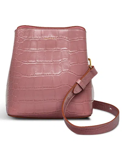 Radley London Dukes Place Faux Croc Mini Compartment Crossbody Bag In Pink