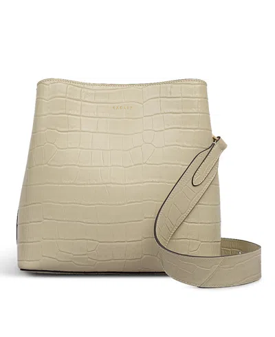 Radley London Dukes Place Faux Croc Small Compartment Crossbody Bag In White