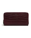 Radley London Dukes Place Faux Croc Zip Around Wallet In Burgundy