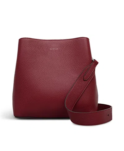 Radley London Dukes Place Leather Compartment Crossbody Bag In Red