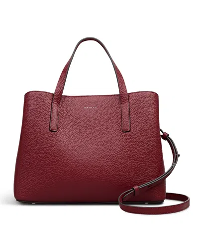 Radley London Dukes Place Small Ziptop Grab Satchel Bag In Burgundy