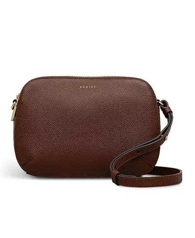 Radley London Dukes Place Texture Small Zip Top Crossbody Bag In Brown