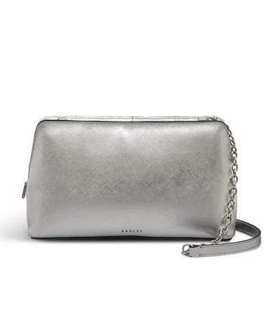 Radley London Elia Mews Small Ziptop Crossbody Bag In Silver
