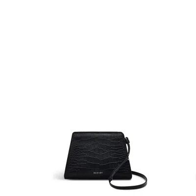 Radley London Faux Croc Leather Black Crossbody Bag