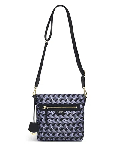 Radley London Finsbury Park Geo Dog Small Ziptop Crossbody In Thunder