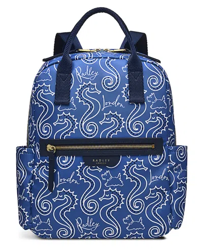 Radley London Finsbury Park Seahorse Medium Ziptop Backpack In Blue