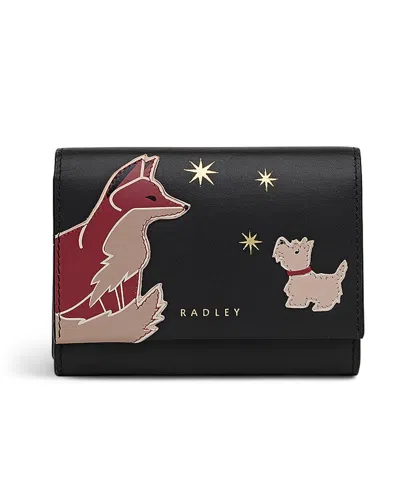 Radley London Fleeting Fox Flap Over Wallet In Black
