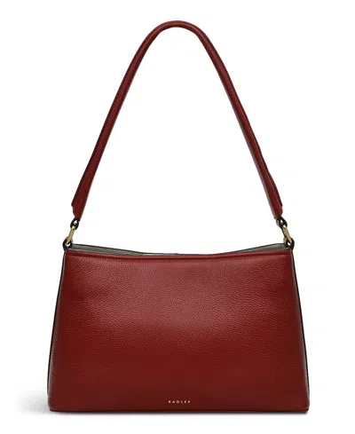 Radley London Floral Street Medium Open Top Shoulder Bag In Rust
