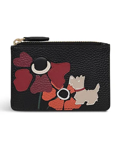 Radley London Floribunda Mini Zip Top Coin Purse In Black