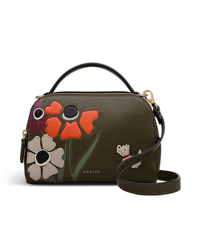 Radley London Floribunda Mini Zip Top Crossbody Bag In Green