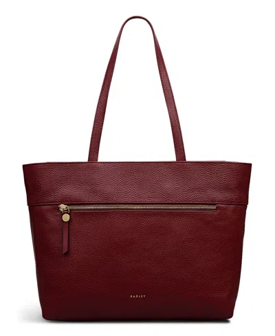 Radley London Fountain Road Large Zip Top Tote Bag In Burgundy