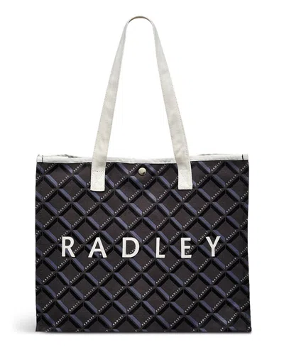 Radley London Geo Large Open Top Tote In Charcoal