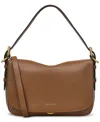 Radley London Graffton Street Small Leather Flapover Crossbody In Saddle