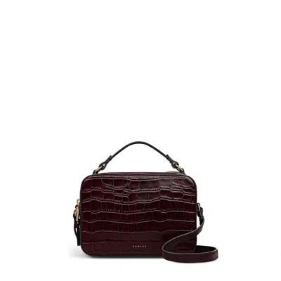 Radley London Radley Hadley Lane Faux Croc Medium Ziptop Crossbody Bag In Burgundy