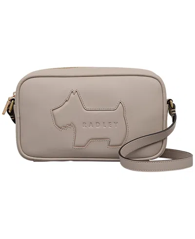 Radley London Hadley Lane Applique Dog Small Zip-top Cross Body Handbag In Gray