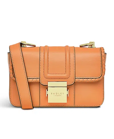 Radley London Hanley Close Weave Mini Flapover Crossbody In Apricot