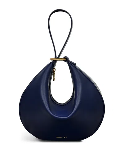 Radley London Harrington Small Zip Top Wristlet In Blue