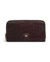 Radley London Heath Crescent Croc Zip Around Wallet In Brown