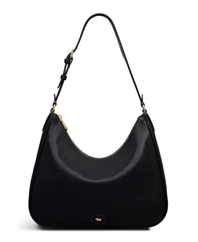 Radley London Heath Crescent Medium Ziptop Shoulder Bag In Black