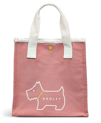 Radley London Heritage Dog Outline Small Grab Bag In Sienna Pink