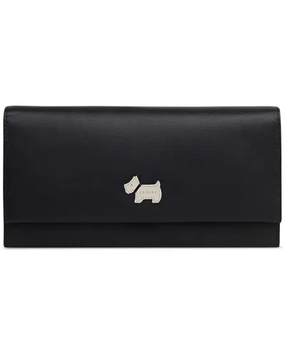 Radley London Heritage Radley Leather Flapover Wallet In Black