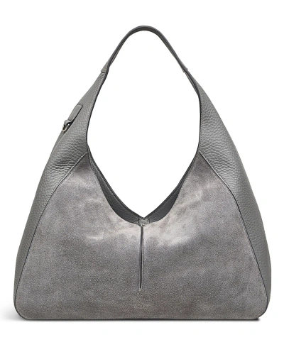 Radley London Hillgate Place Suede Medium Open Top Shoulder Bag In Cloud Burst