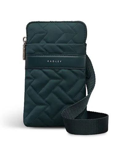 Radley London Holland Park Quilt Mini Zip Around Phone Crossbody Bag In Blue