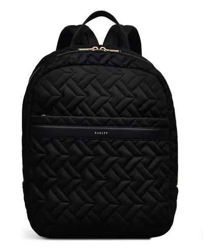 Radley London Holland Park Quilt Small Zipper Backpack In Black