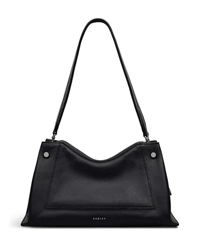 Radley London Hope Gardens Medium Ziptop Shoulder Bag In Black