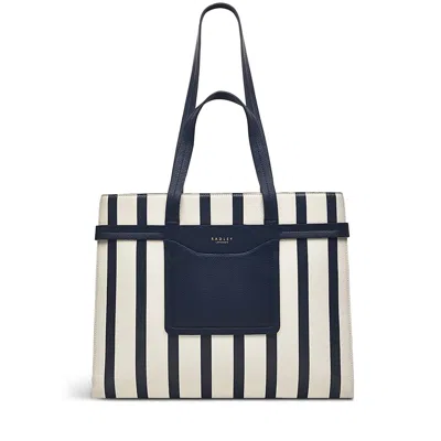 Radley London Ink Blue Striped Tote Bag