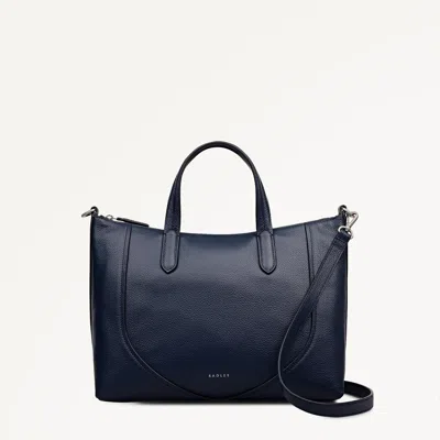Radley London Ink Medium Ziptop Grab Bag In Blue