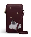 Radley London It's Written In The Snowflakes Mini Phone Crossbody Bag In Burgundy
