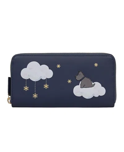 Radley London It's Written In The Snowflakes Zip Around Wallet In Blue