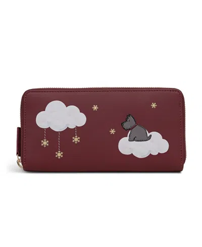 Radley London It's Written In The Snowflakes Zip Around Wallet In Burgundy
