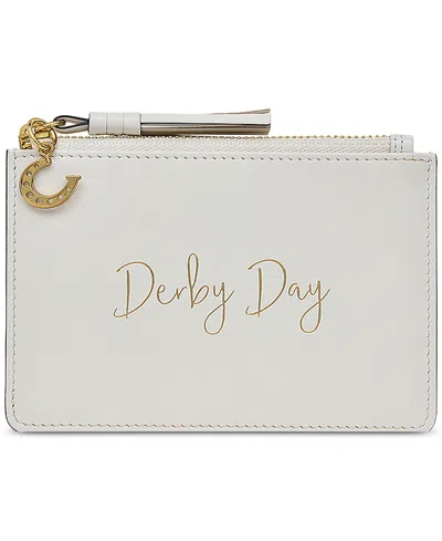 Radley London Kentucky Derby Leather Ziptop Coin Wallet In Chalk