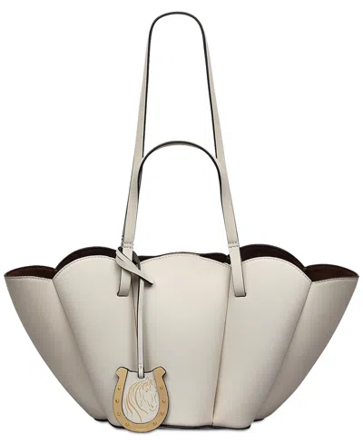 Radley London Kentucky Derby Small Leather Open Top Grab Bag In Chalk