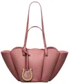 Radley London Kentucky Derby Small Leather Open Top Grab Bag In Sienna Pink