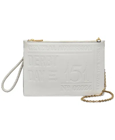 Radley London Kentucky Derby Small Leather Ziptop Crossbody In Chalk