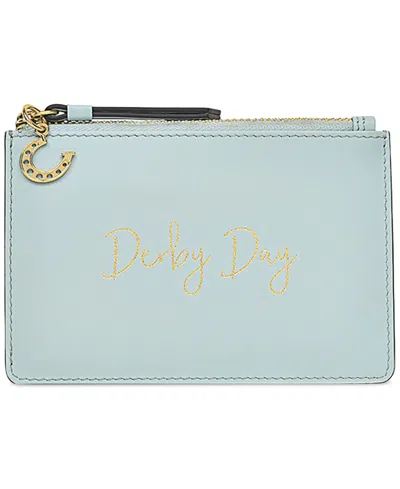 Radley London Kentucky Derby Ss24 Small Ziptop Coin Wallet In Soft Blue