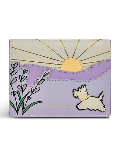 Radley London Lavender Fields Card Holder Wallet In Gray