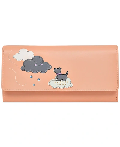 Radley London Little Rain Cloud Leather Flapover Wallet In Light Pink