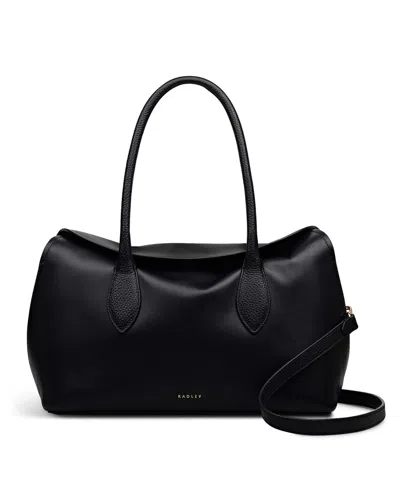 Radley London Liverpool Gardens Large Ziptop Grab Satchel Bag In Black