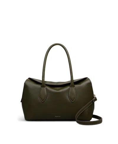Radley London Liverpool Gardens Large Ziptop Grab Satchel Bag In Green