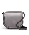 Radley London Liverpool Gardens Metallic Mini Flapover Crossbody Bag In Gray