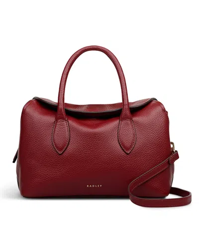 Radley London Liverpool Gardens Small Ziptop Grab Satchel Bag In Red