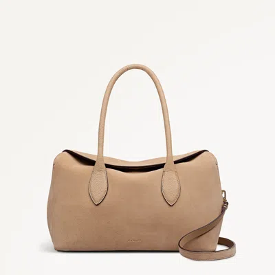 Radley London Liverpool Gardens - Suede Medium Ziptop Grab Sahara - 113951 In Brown