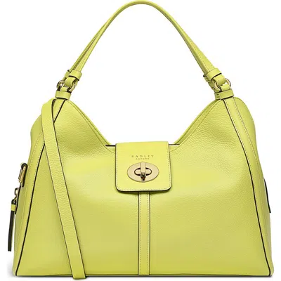 Radley London Longacre Medium Leather Tote Bag In Celery